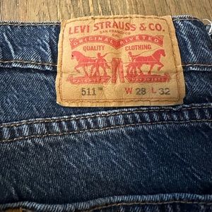 LEVI'S 511 Straight Slim Medium Wash Blue Jeans Men's 28X32